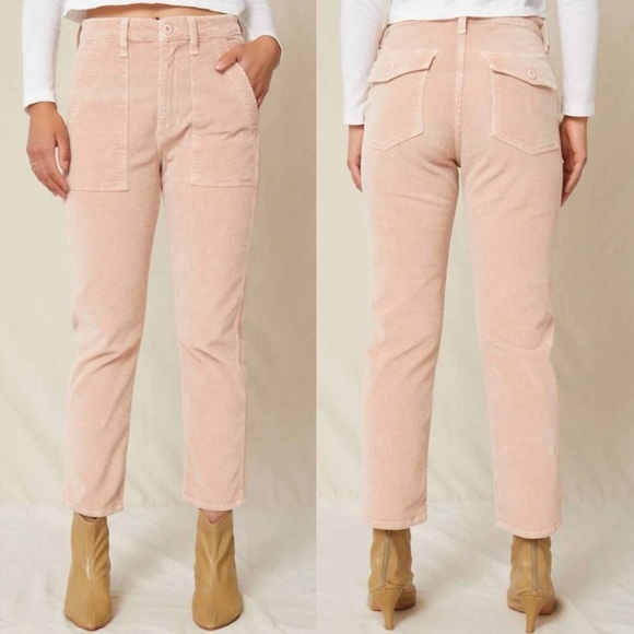 AMO Easy Army Trouser Corduroy Pink Clay Sz 29 Ankle Length - Picture 1 of 7
